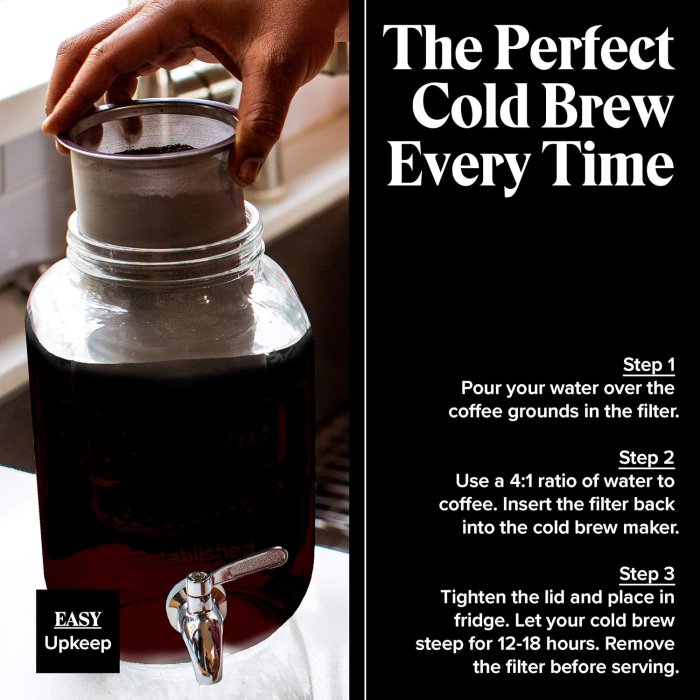Cold Brew Coffee Maker - 1 Gallon Glass Pitcher (image 5)