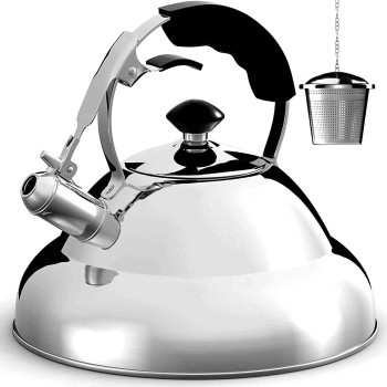Stainless Steel Whistling Tea Kettle - 2.75 Quart